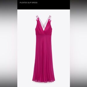 ZARA Pink pleated dress